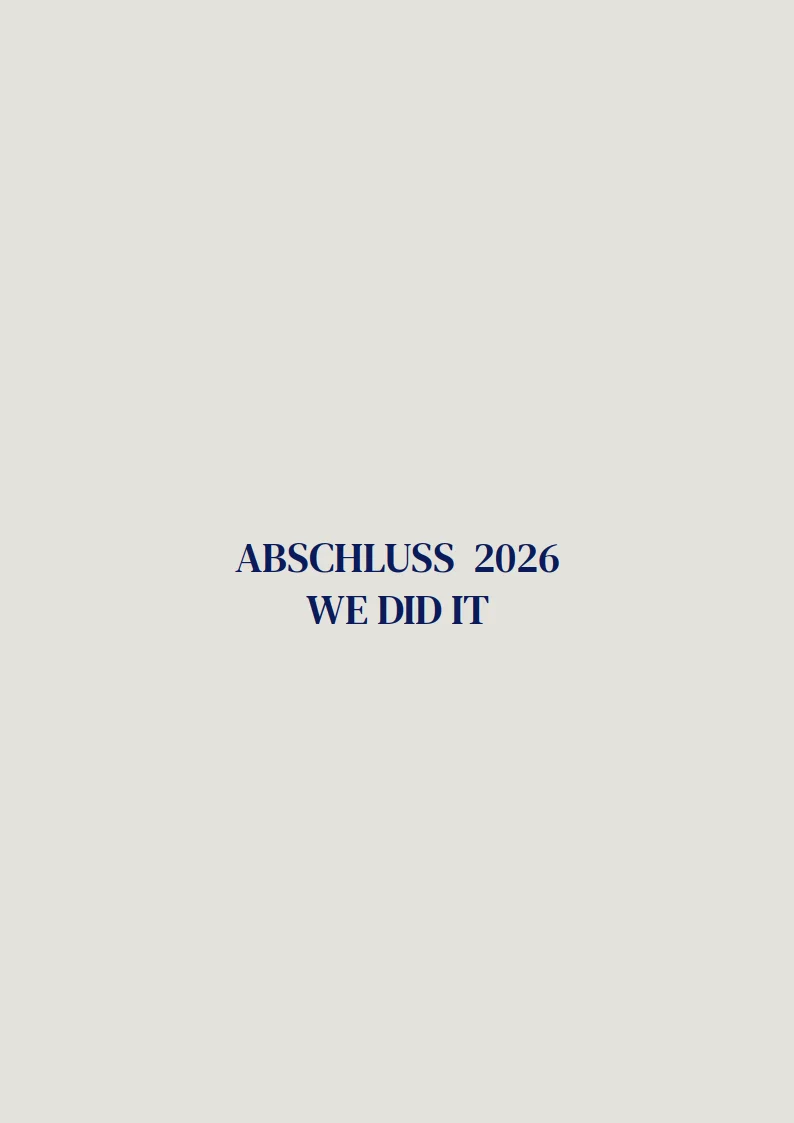 Abschlussklasse: Deckblatt